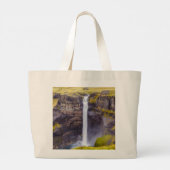 Haifoss waterval, IJsland Grote Tote Bag (Achterkant)