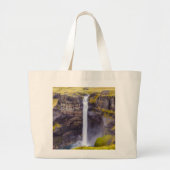 Haifoss waterval, IJsland Grote Tote Bag (Voorkant)