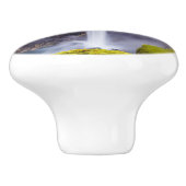 Haifoss waterval, IJsland Keramische Knop (Zijkant)