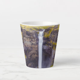 Haifoss waterval, IJsland Latte Mok