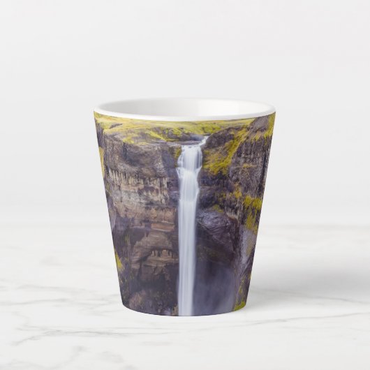 Haifoss waterval, IJsland Latte Mok (Voorkant)