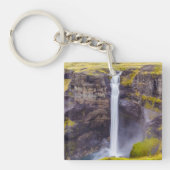 Haifoss waterval, IJsland Sleutelhanger (Voorkant)