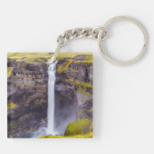 Haifoss waterval, IJsland Sleutelhanger (Achterkant)