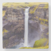 Haifoss waterval, IJsland Stenen Onderzetter (Voorkant)