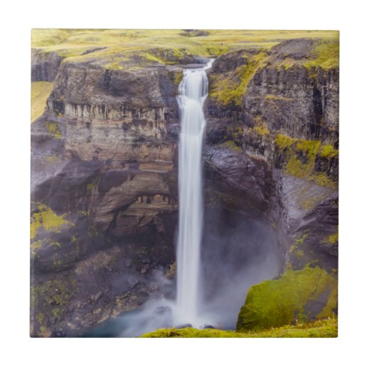Haifoss waterval, IJsland Tegeltje (Voorkant)