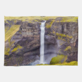 Haifoss waterval, IJsland Theedoek (Horizontaal)