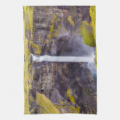 Haifoss waterval, IJsland Theedoek (Verticaal)