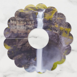 Haifoss waterval, IJsland Wijnglaslabel