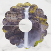 Haifoss waterval, IJsland Wijnglaslabel (Voorkant)