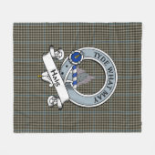 Haig Gray Clan Badge Tartan Pset Fleece Deken (Voorkant (Horizontaal))