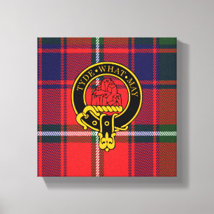 Haig Scottish Crest en Tartan Canvas print