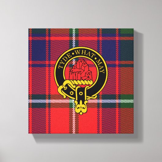 Haig Scottish Crest en Tartan Canvas print (Voorkant)