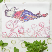 Haigha en de Unicorn Theedoek (Gevouwen)