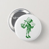Haigha (Mad Hatter) Inked Green Ronde Button 5,7 Cm (Voorkant /achterkant)