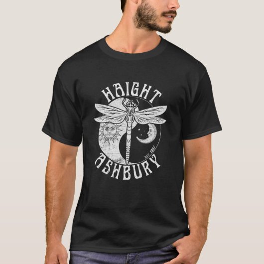 Haight Ashbury 1967 Retro San Francisco Dragon Fly T-shirt (Voorkant)
