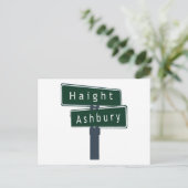 Haight Ashbury Classic Street Sign Briefkaart (Staand voorkant)