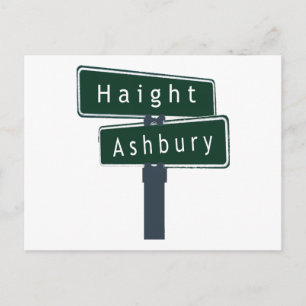 Haight Ashbury Classic Street Sign Briefkaart