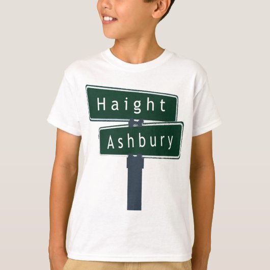 Haight Ashbury Classic Street Sign T-shirt (Voorkant)
