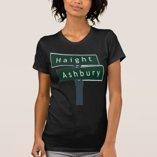 Haight Ashbury Classic Street Sign T-shirt (Voorkant)