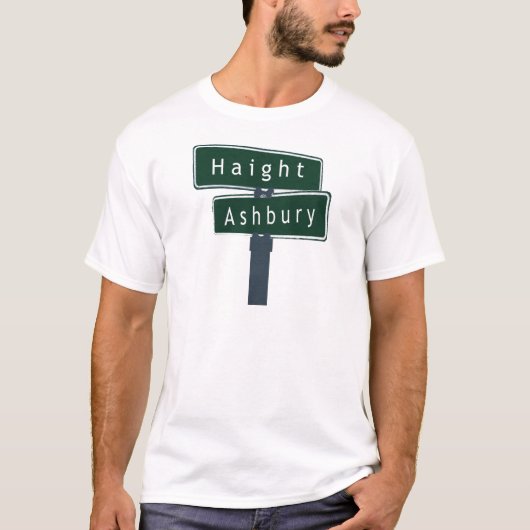 Haight Ashbury Classic Street Sign T-shirt (Voorkant)