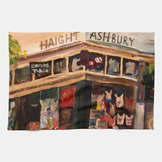 Haight Ashbury in San Francisco Theedoek (Horizontaal)