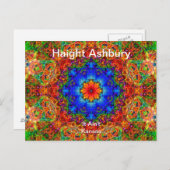 Haight Ashbury Psychedelic Hippie Mode Art Briefkaart (Voorkant / Achterkant)