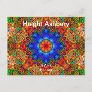 Haight Ashbury Psychedelic Hippie Mode Art Briefkaart