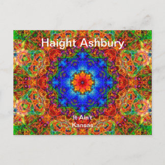 Haight Ashbury Psychedelic Hippie Mode Art Briefkaart