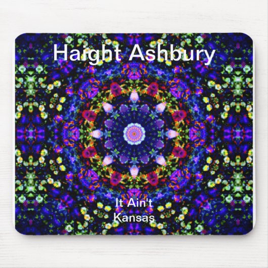 Haight Ashbury Psychedelic Hippie Mode Art Muismat (Voorkant)