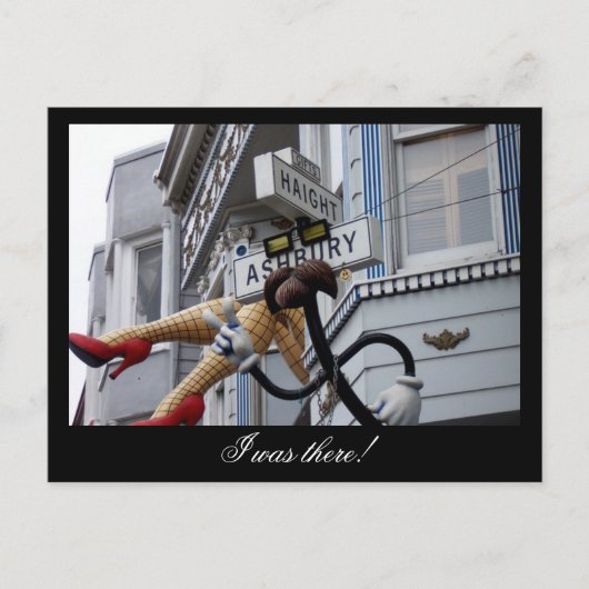 Haight Ashbury Street Sign, Californië Briefkaart (Voorkant)