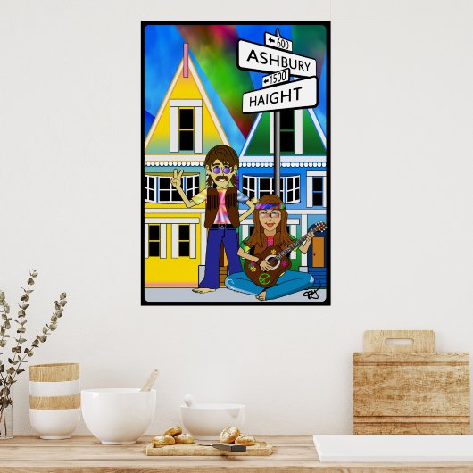 Haight Ashbury Summer of Love Poster (Keuken)