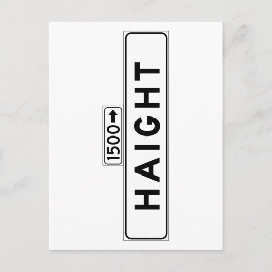 Haight St., San Francisco Street Sign Briefkaart (Voorkant)