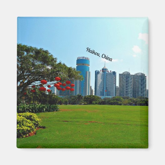 Haikou, China cityscape Magneet (Voorkant)