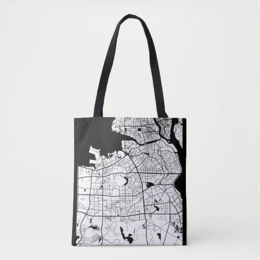Haikou China Kaart Tote Bag (Voorkant)