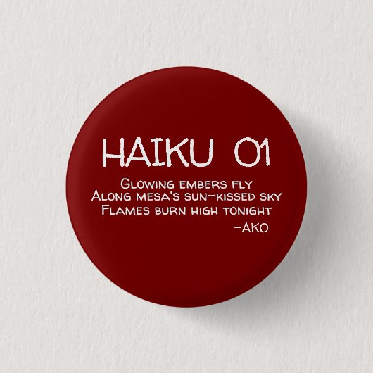 HAIKU 01 RONDE BUTTON 3,2 CM (Voorkant)