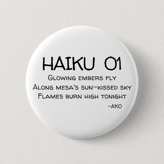 HAIKU 01 RONDE BUTTON 5,7 CM (Voorkant)