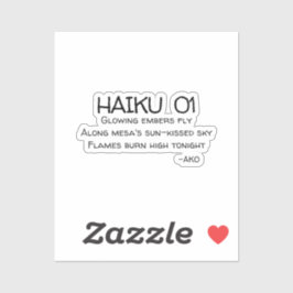 HAIKU 01 STICKER