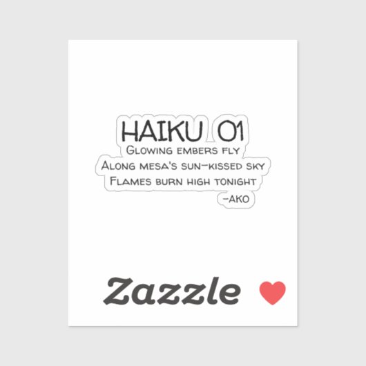 HAIKU 01 STICKER (Vel)