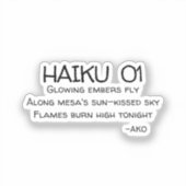 HAIKU 01 STICKER (Voorkant)