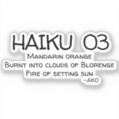 HAIKU 03 STICKER (Voorkant)