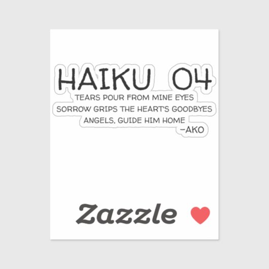 HAIKU 04 STICKER (Vel)