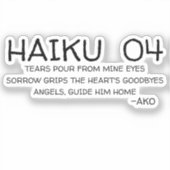 HAIKU 04 STICKER (Voorkant)