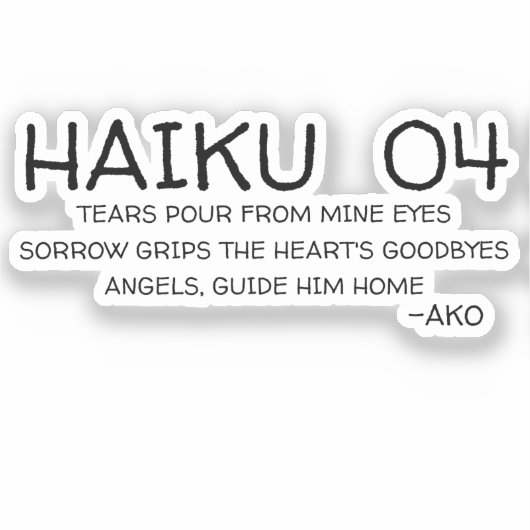 HAIKU 04 STICKER (Voorkant)