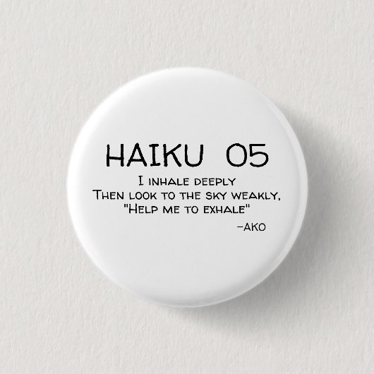 HAIKU 05 RONDE BUTTON 3,2 CM (Voorkant)