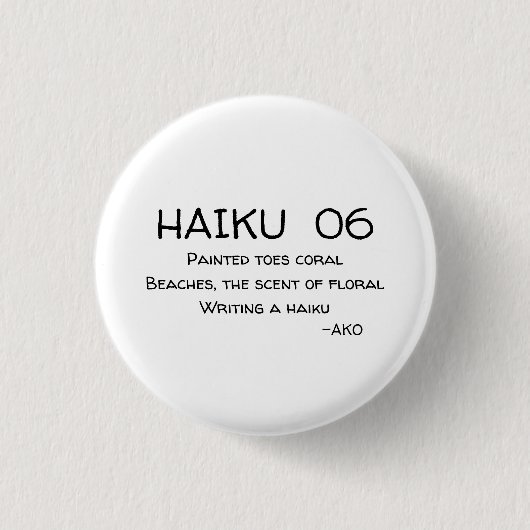 HAIKU 06 RONDE BUTTON 3,2 CM (Voorkant)