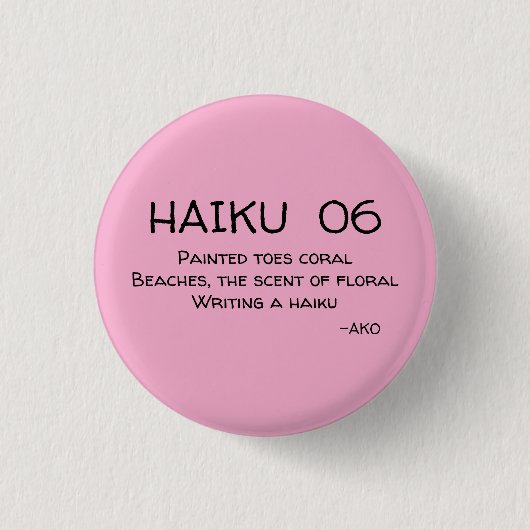 HAIKU 06 RONDE BUTTON 3,2 CM (Voorkant)