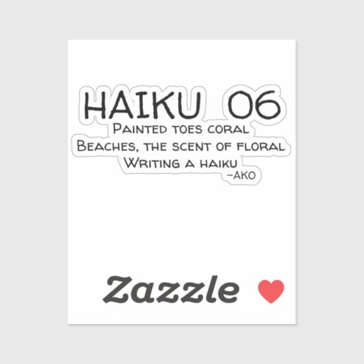 HAIKU 06 STICKER (Vel)