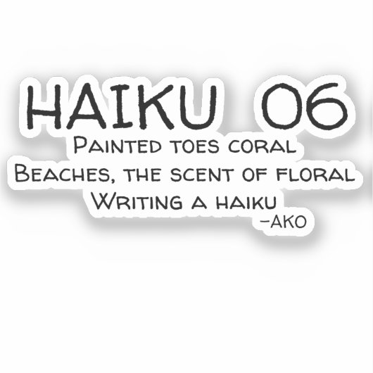 HAIKU 06 STICKER (Voorkant)