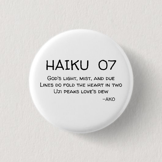 HAIKU 07 RONDE BUTTON 3,2 CM (Voorkant)