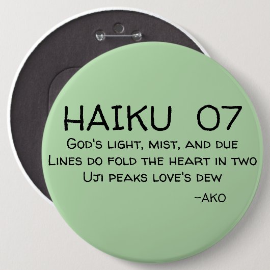 HAIKU 07 RONDE BUTTON 6,0 CM (Voorkant /achterkant)